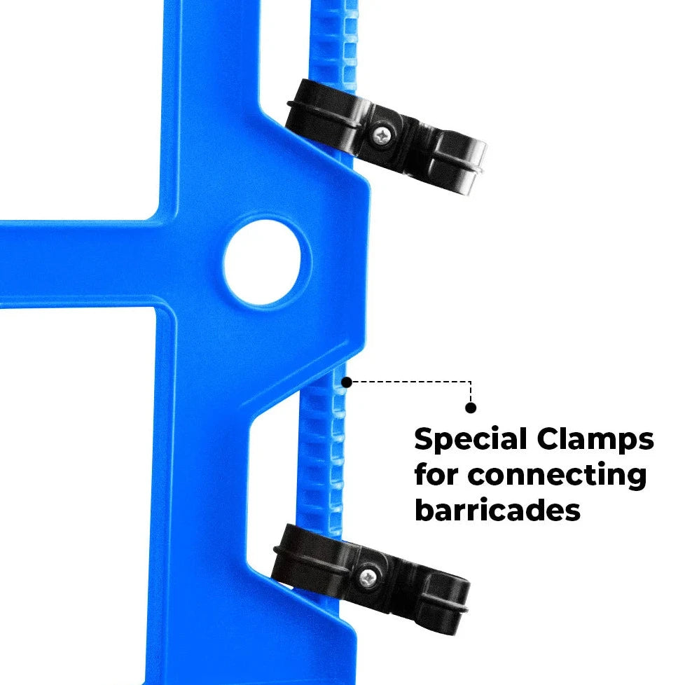 Road Safety Barrier With Clamps