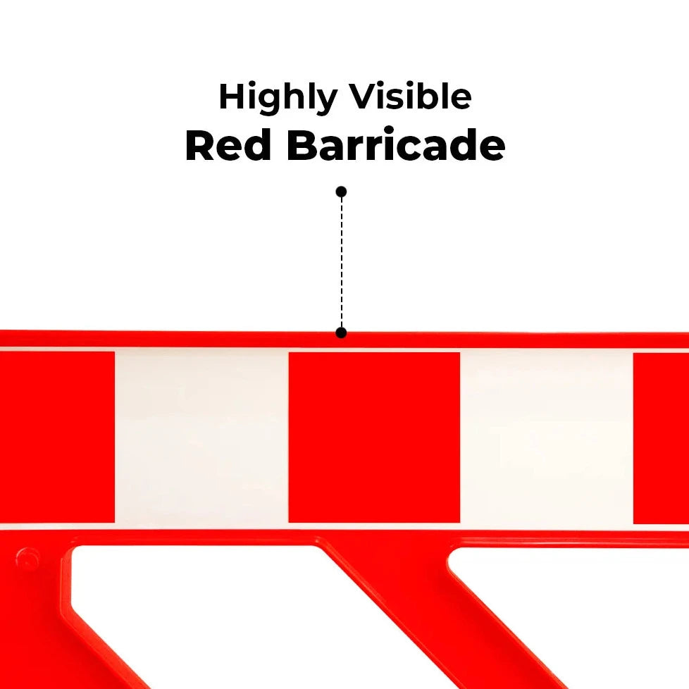 Plastic Safety Barrier 5 ft Red Crowd Control Fence
