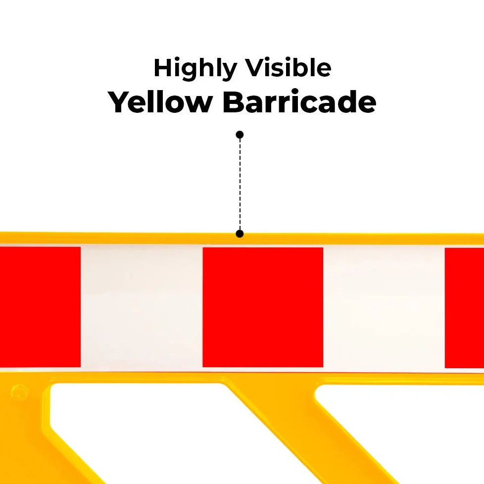 High visibility plastic barrier 