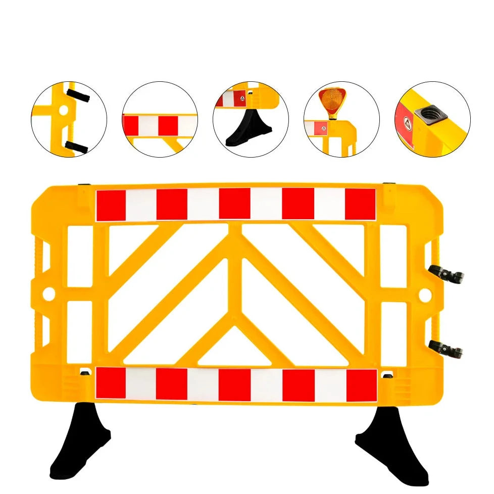 Plastic Safety Barrier With Weighted Base