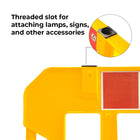 crowd control barrier with attachable