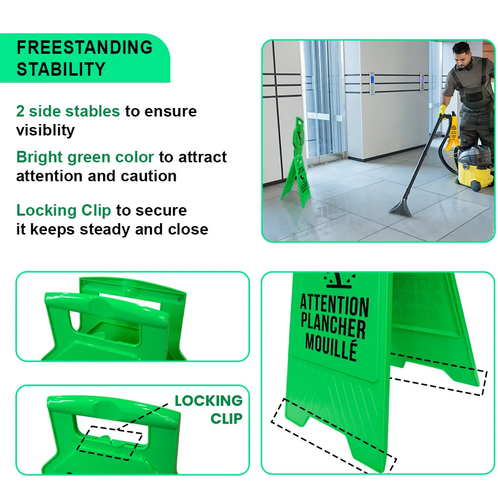 Plastic Warning Sign Green