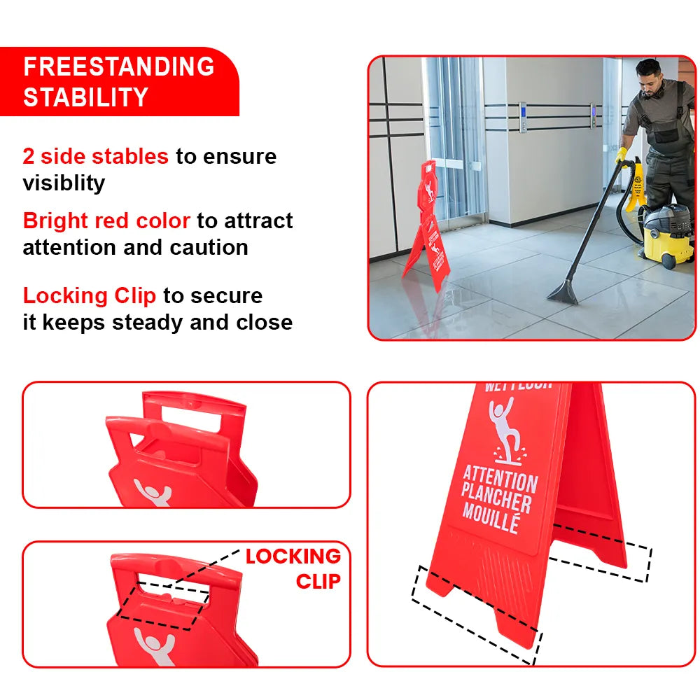 Portable Plastic Warning Sign