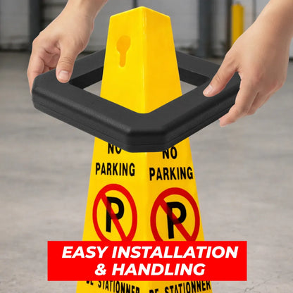 No Parking sign and black base