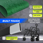 portable green camping trolley cart for easy outdoor transport