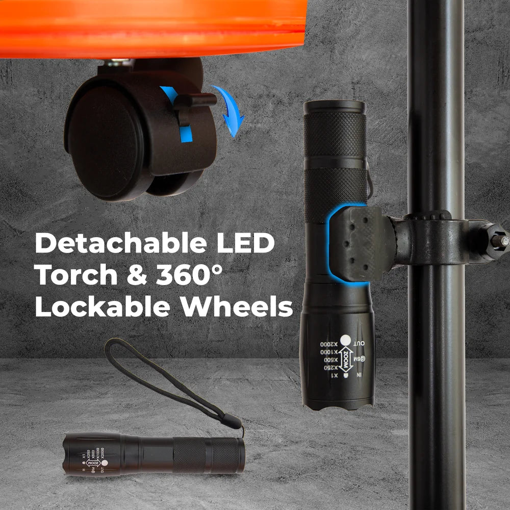 portable security inspection mirror with light for under vehicle scanning