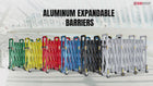 Barrière extensible en aluminium de 13 pi | Barrière de sécurité portative et pliable de 4 m