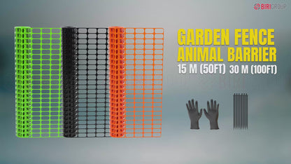 Green Safety Mesh 3.6 x 50 FT HDPE Netting with Gloves and Cable Ties
