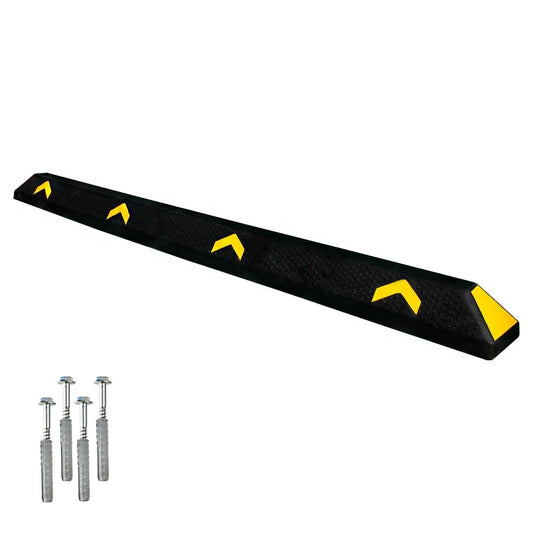 Heavy Duty Parking Wheel Stop 72 Inches | PVC 6 Feet Parking Wheel Stop | Reflective Safety Parking Barrier