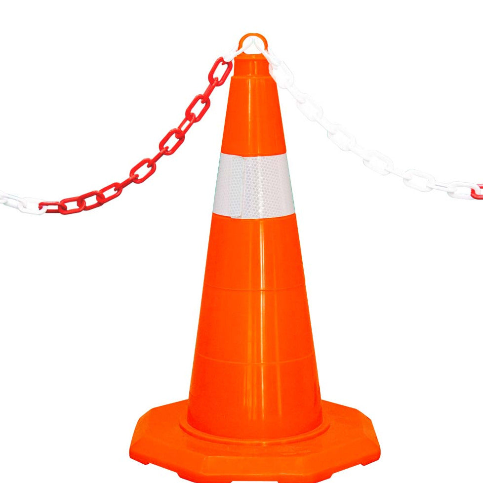 5Pcs 19.7" PVC Traffic Cone with Reflective Collar 