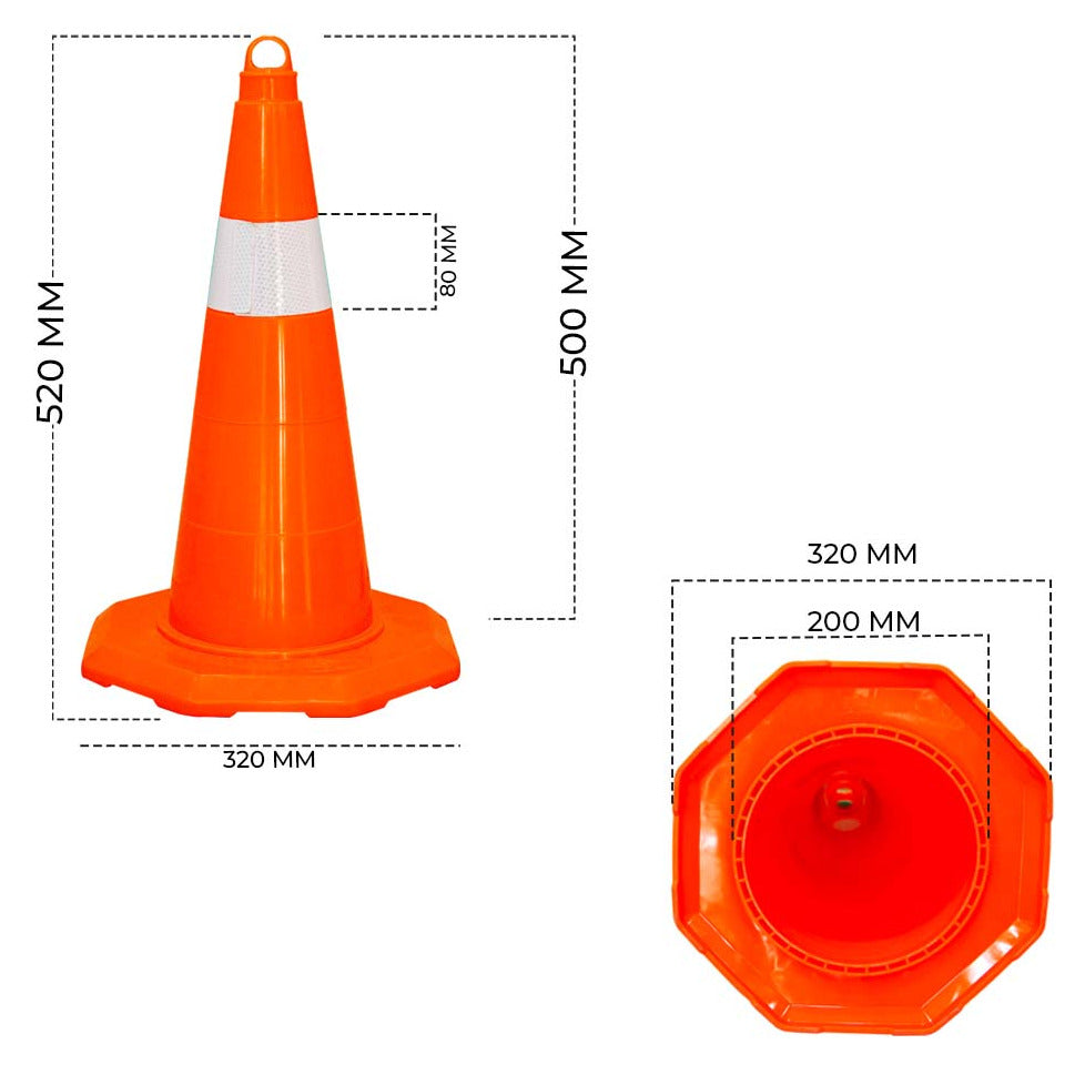  PVC Traffic Cone with Reflective Collar 