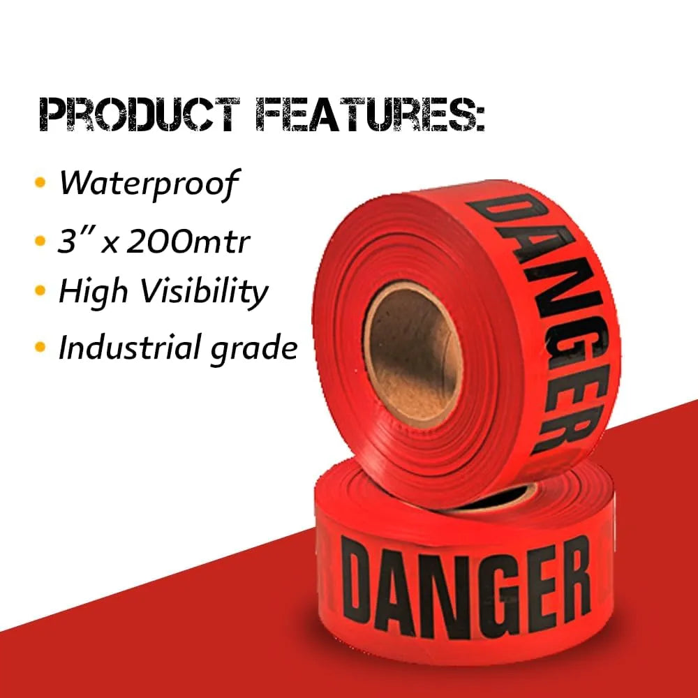 Water Proof Red Danger Tape