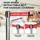 Pedestrian Access Control Retractable Barrier Posts