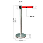 Red Retractable Belt Dimensions