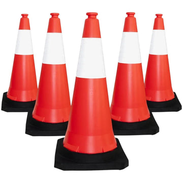 Standard Traffic Cone – Red – Set of 5 – 30″
