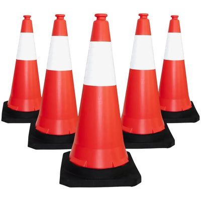Standard Traffic Cone – Red – Set of 5 – 30″