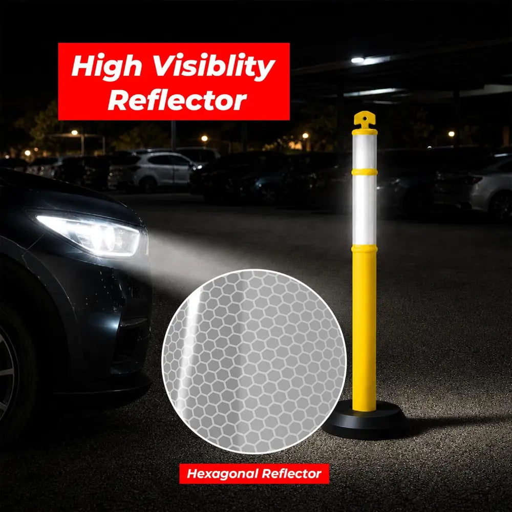 Yellow reflective delineator