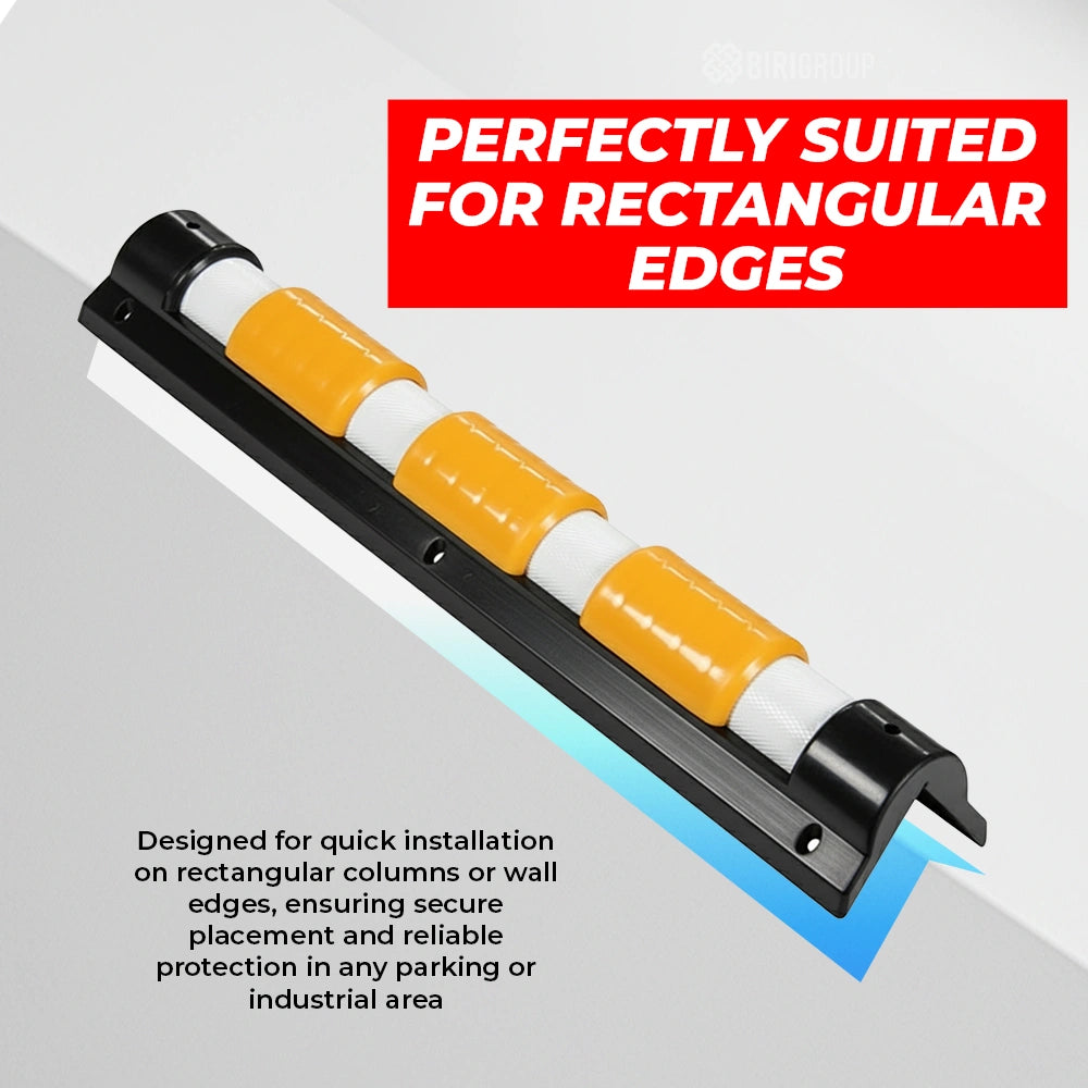 Product designed for rectangular edges with text on a white background