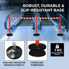 Weather Resistant Retractable Crowd Control Post Red