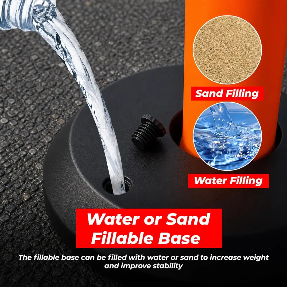 road safety post with fillable base