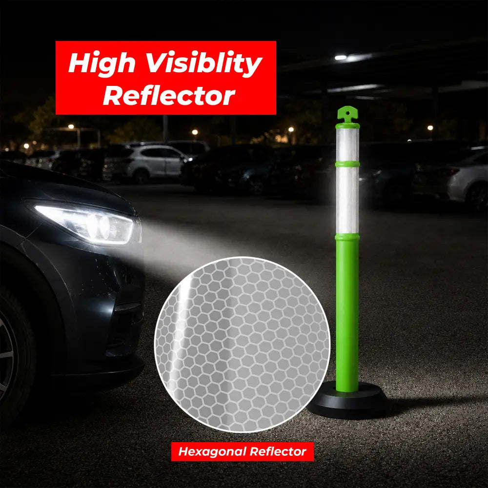 Road safety post 110cm green