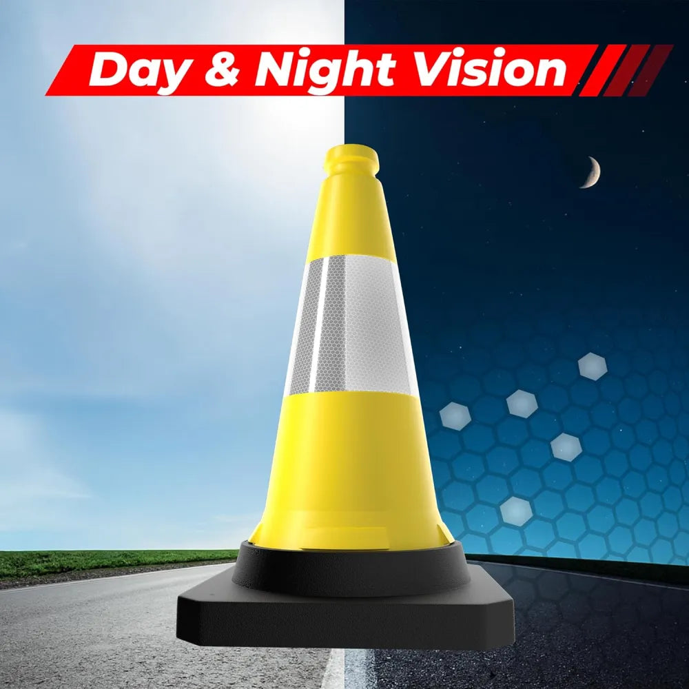 High Visibility Road Safety Cone Yellow