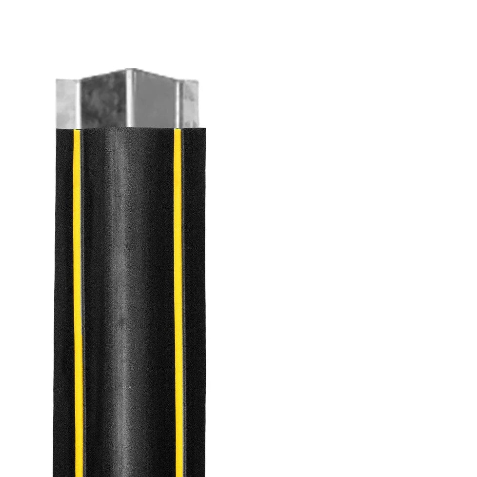 Adjustable Corner Rube Rubber Corner Guard with Yellow Strip for Impact Resistance