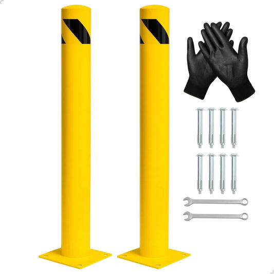 2pcs Safety Bollard Post 46in 