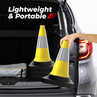Portable traffic cones yellow