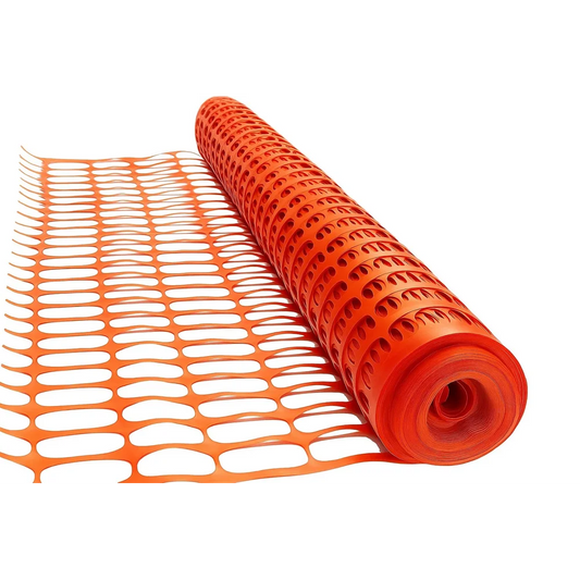 orange safety mesh barrier netting for construction and hazard marking