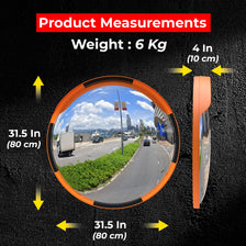 Convex mirror with measurements