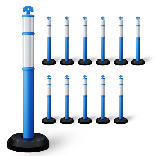 Set of 12 delineator posts
