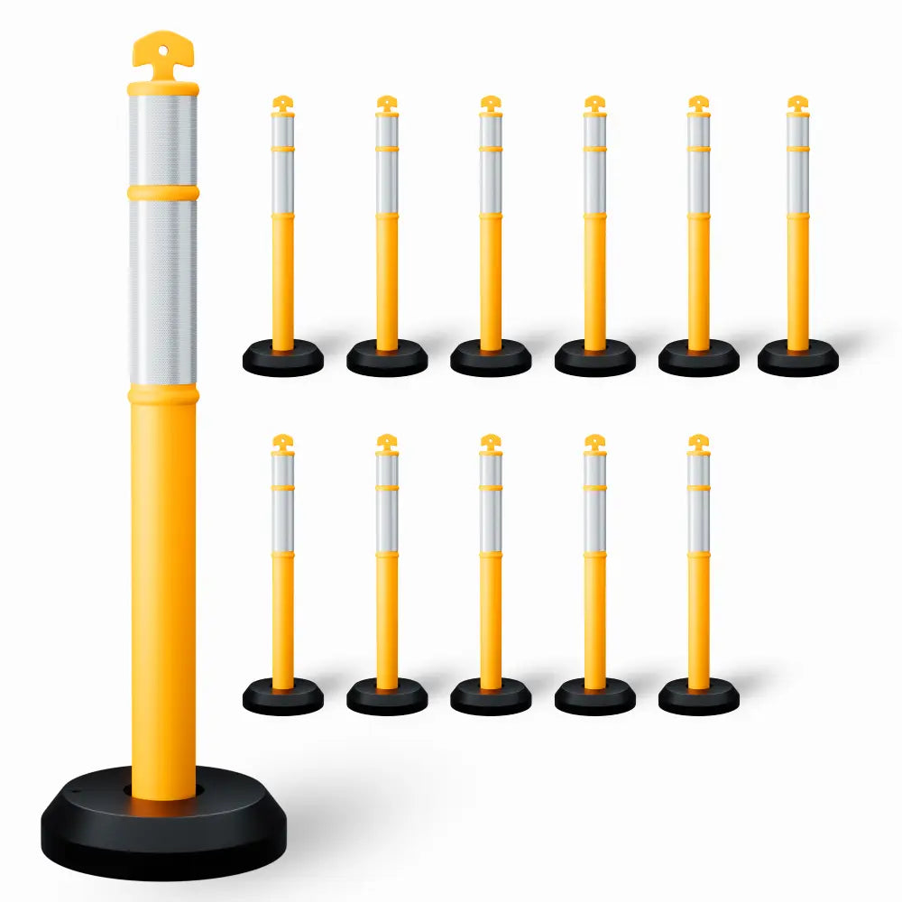 Set of 12 delineator posts