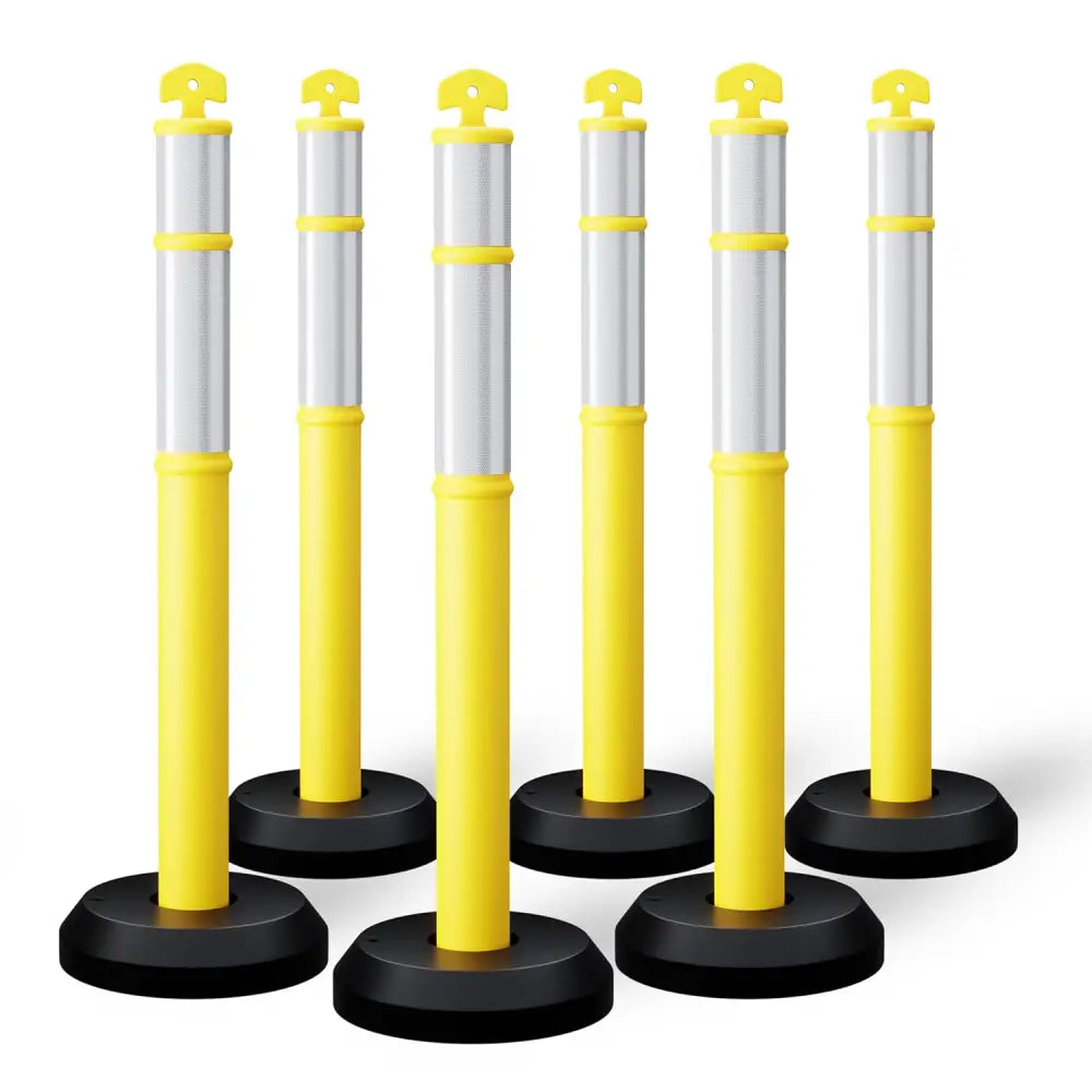 Set of 6 delineator posts