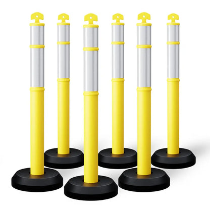 Set of 6 delineator posts