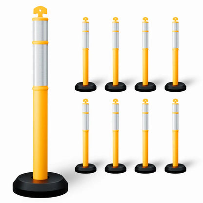 Set of 9 delineator posts