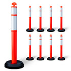 Set of 9 delineator posts orange