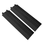 Black Cable Protector 40 x 11 Inch 2-Channel Cable Ramp
