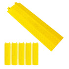 Protège-câbles jaune à un canal de 40 x 11 po