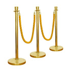 Gold Crowd Control Stanchions 100CM with 1.5M Golden Twisted Rope