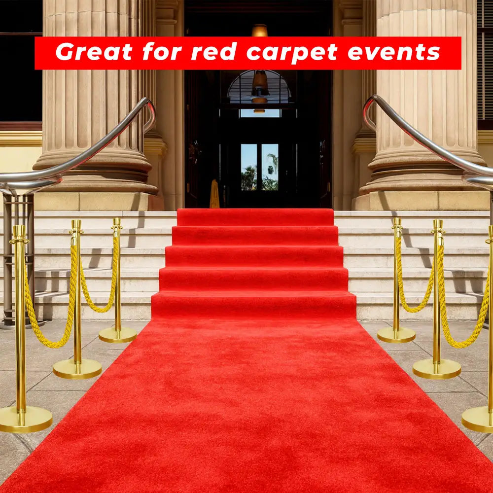 Gold Crowd Control Stanchions 100CM with 1.5M Golden Twisted Rope