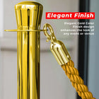 Gold Crowd Control Stanchions 100CM with 1.5M Golden Twisted Rope