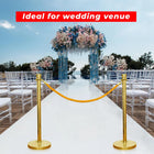Gold Crowd Control Stanchions 100CM with 1.5M Golden Twisted Rope