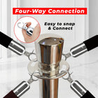 Metal four-way connection