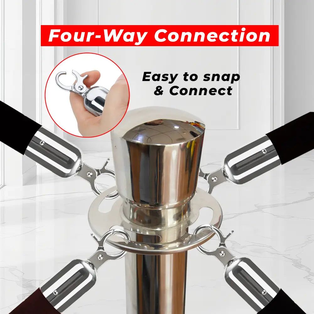Metal four-way connection