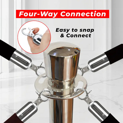 Metal four-way connection