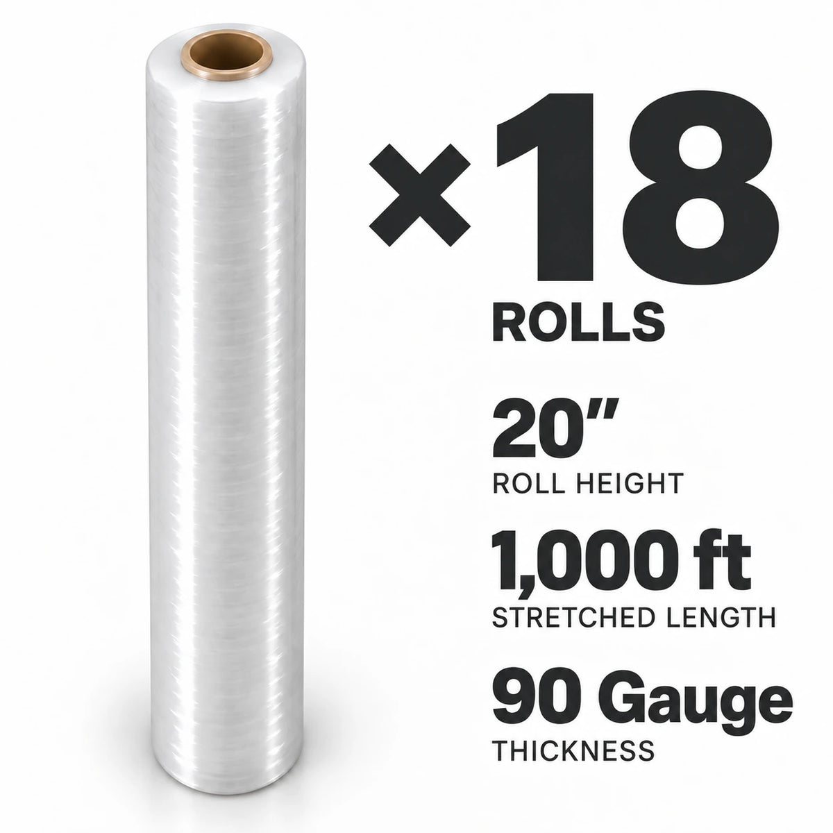 Stretch wrap film 90G | width 20 inch 2.5 kg 1000ft