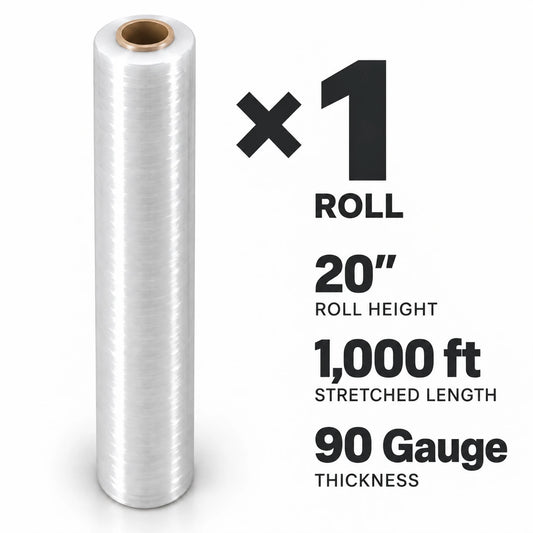 Stretch wrap film 90G | width 20 inch 2.5 kg 1000ft