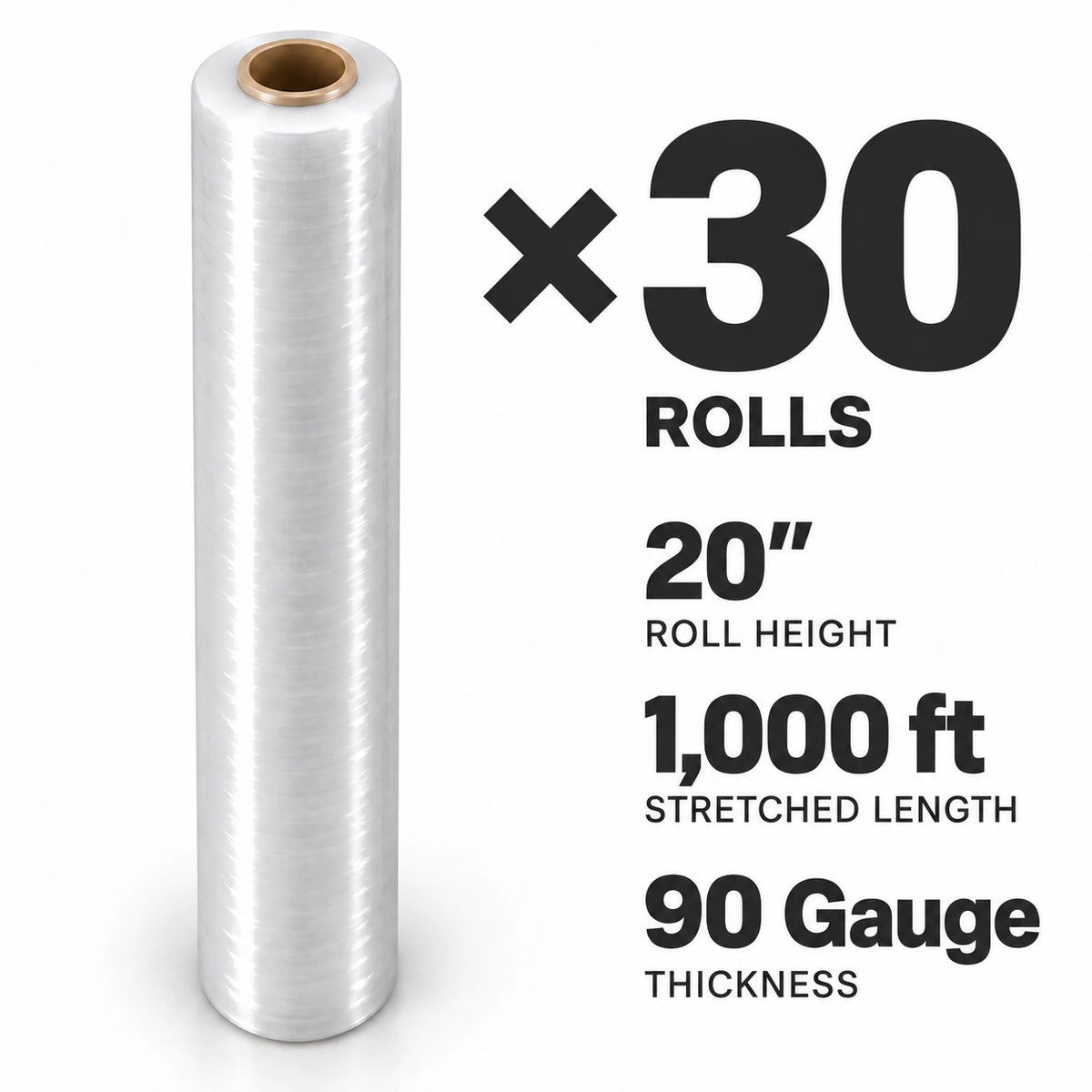 Stretch wrap film 90G | width 20 inch 2.5 kg 1000ft