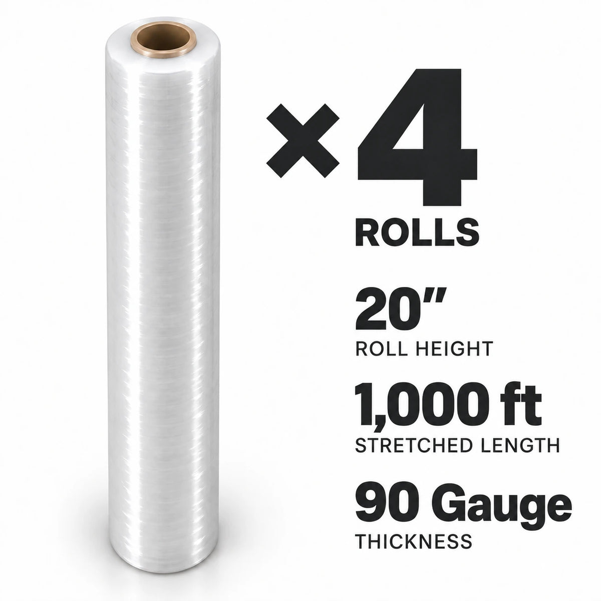 Stretch wrap film 90G | width 20 inch 2.5 kg 1000ft